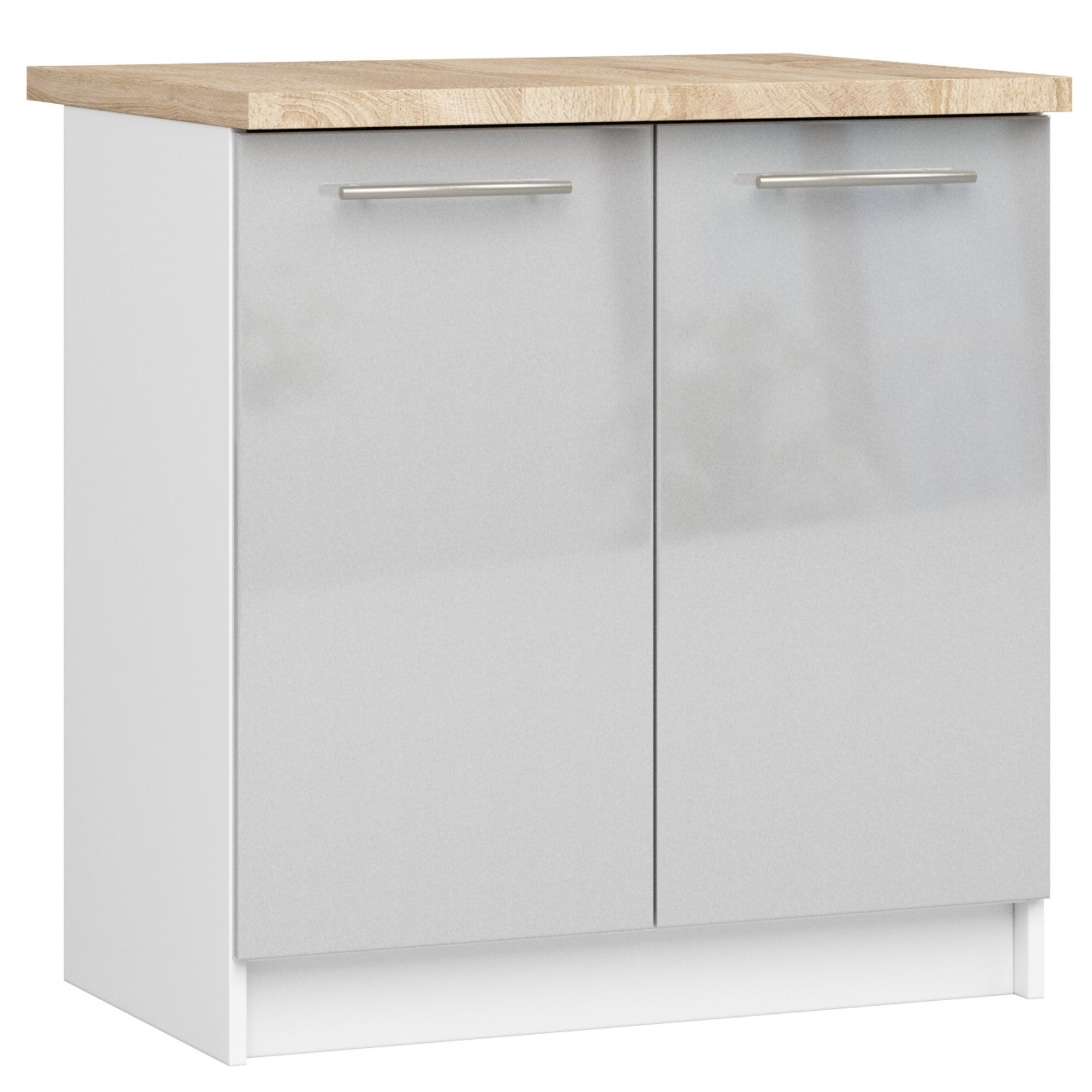 Raumhirsch Küchenunterschrank 60 cm Hochglanz mit Arbeitsplatte 2 Türen Kollektion OLIWIA Hauptansicht