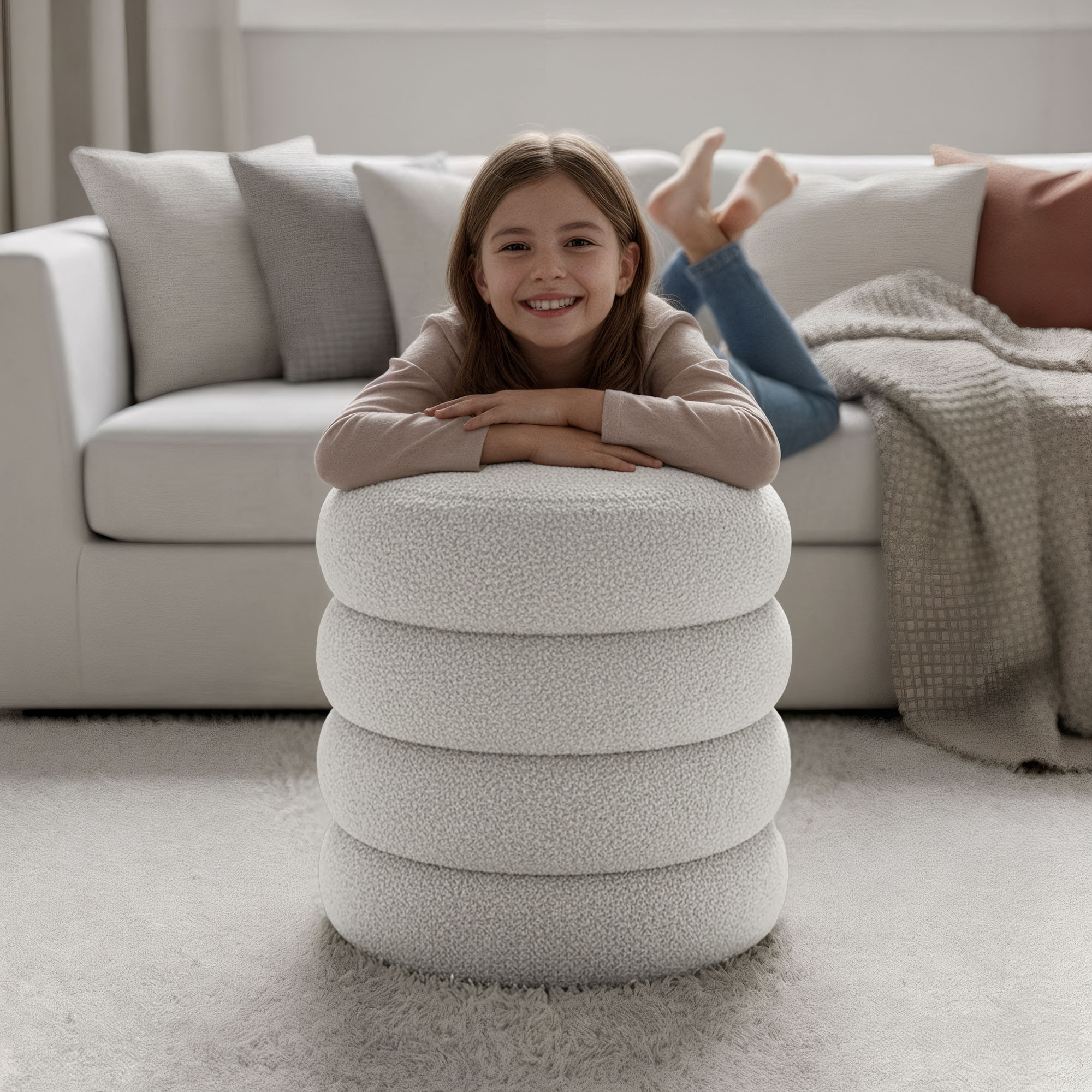 Raumhirsch Banc coffre Avec rangement Charge 100 kg blanc – détail 2