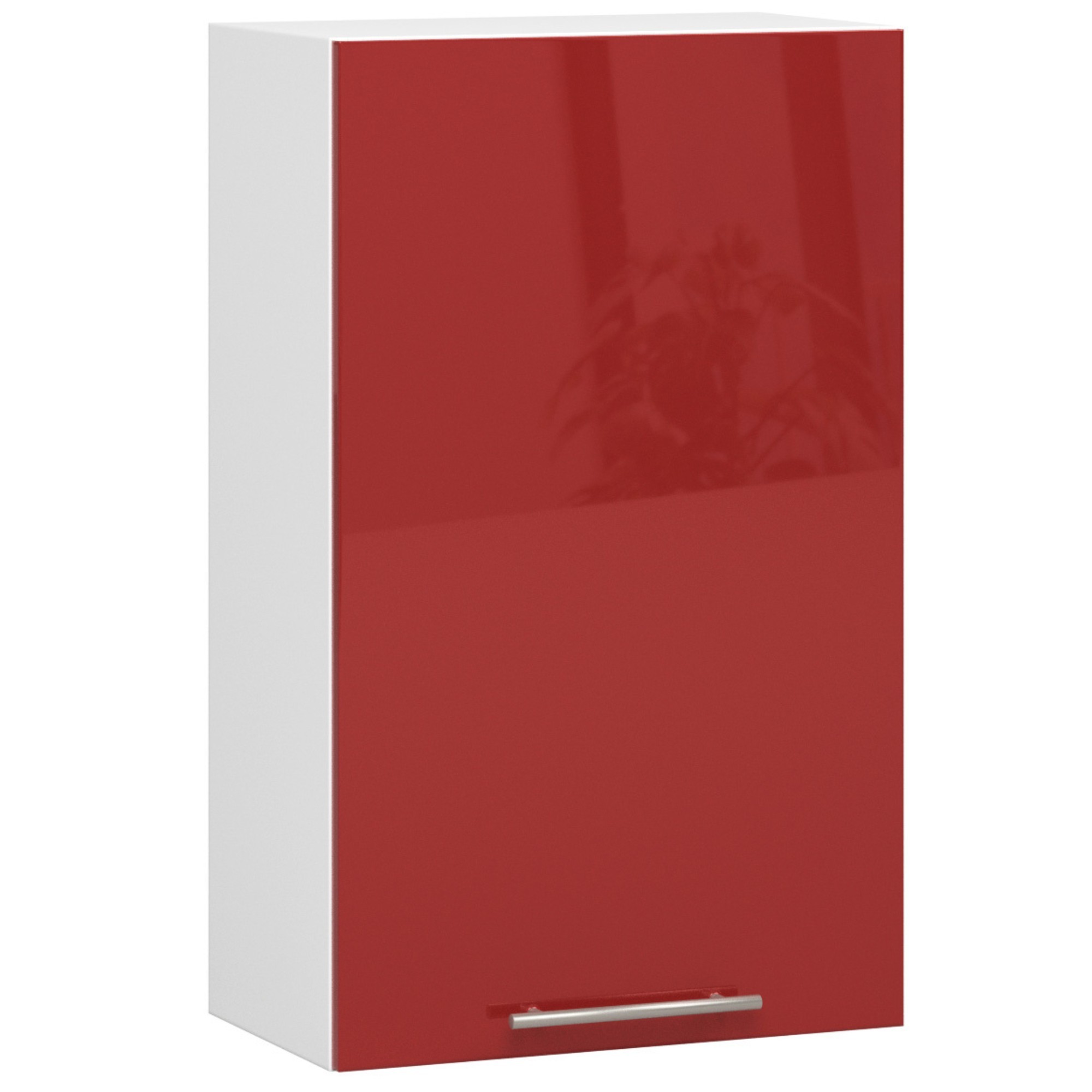 Raumhirsch Küchenhängeschrank 50 cm Rot / Weiß Hochglanz hängend 1 Tür Kollektion OLIWIA Hauptansicht