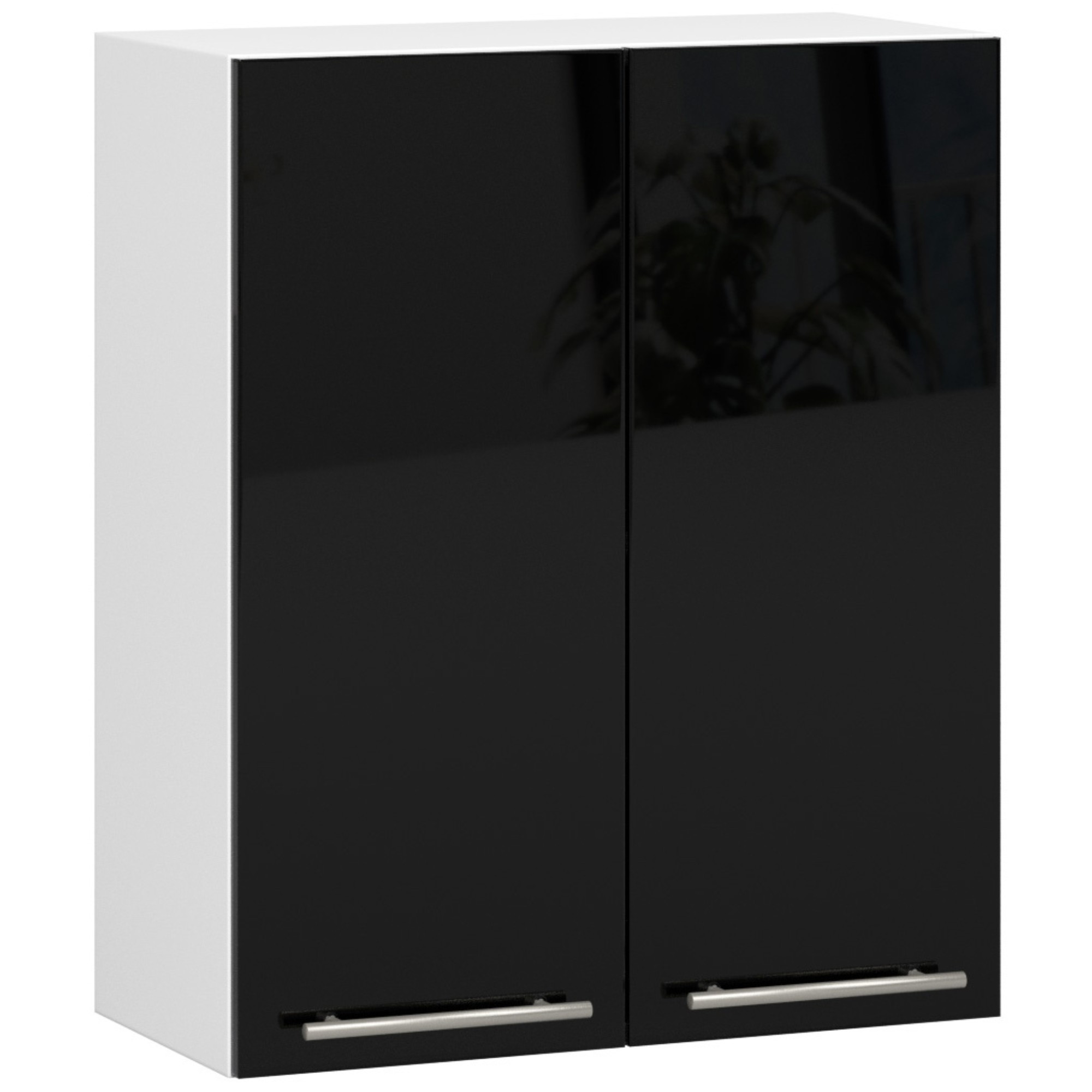 Raumhirsch Küchenhängeschrank 60 cm Schwarz / Weiß / matt hängend 2 Türen Kollektion OLIWIA Hauptansicht