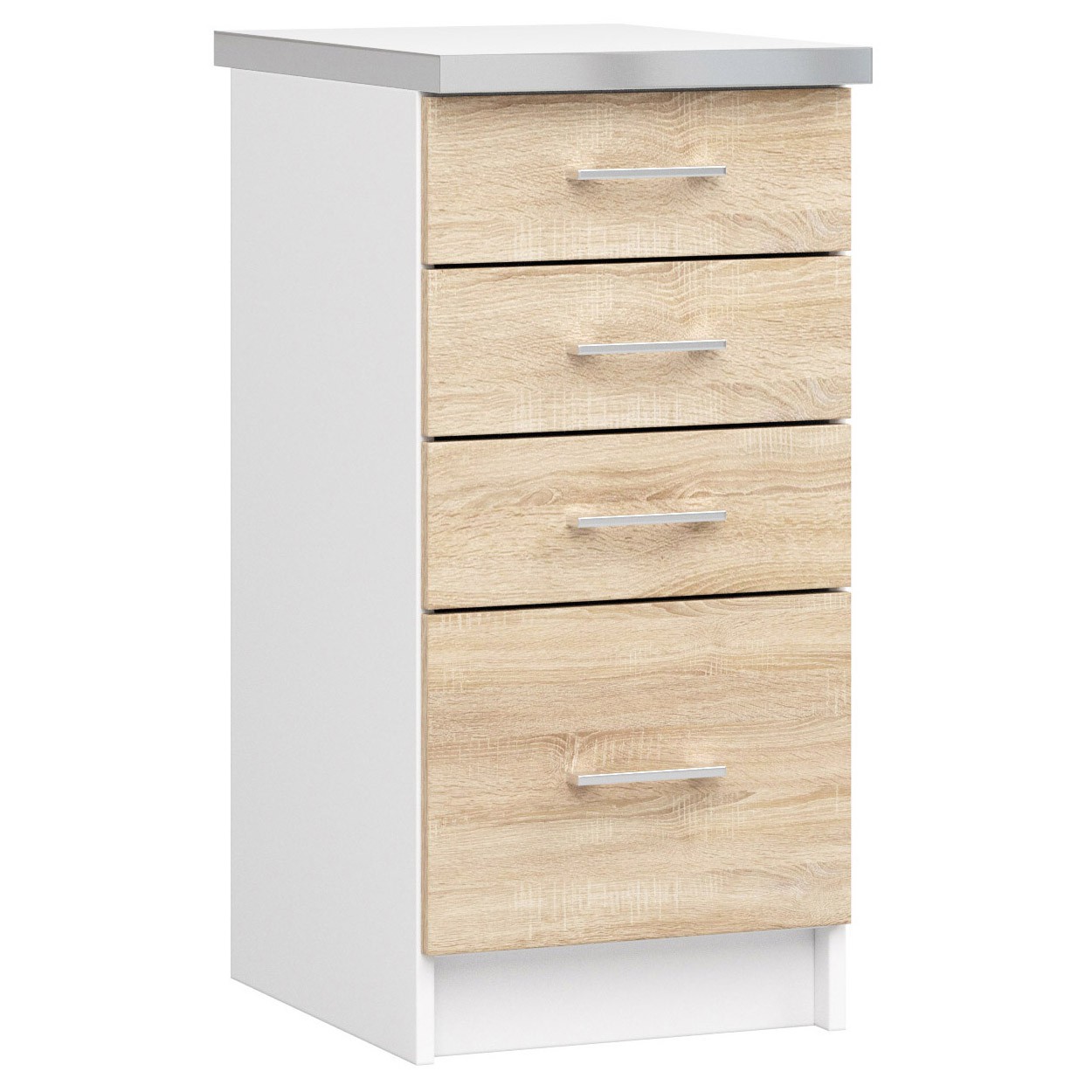 Raumhirsch – Küchenunterschrank mit Schubladen – 40 cm – moderne Ausführung – mit Arbeitsplatte – 4 Schubladen – Kollektion LIMA – Hauptansicht