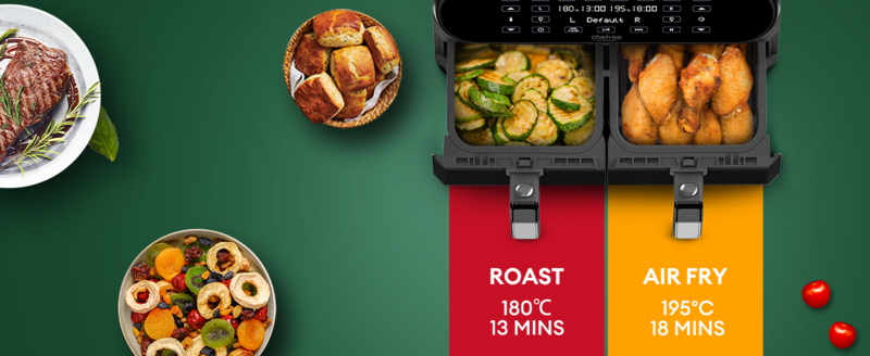 CHEFREE Dual Air Fryer, 2-Basket With ViewCook Window, 8-in-1 Smart Programmes & SNYC Finish, 8L, Health Oil Free Fryer And Grill, Saving Energy- AFW20 -Kitchen Appliances Discounts AAHKMJXYDAFdJAOAIMEbOAchD3VsGnPiUjyg6RW bZeRtl0Xd QSLwBh1ZtztWcTgJU4UJxYhUzYLJ5M y1Gs3OBjHwzlRHsSdi5Prqd K Y5w==