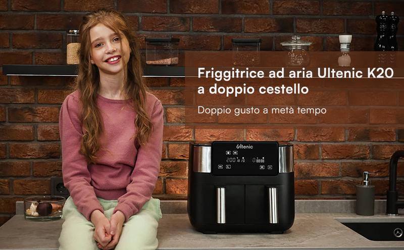 ULTENIC K20 - Friggitrice Ad Aria Senza Olio - Doppio Scomparto 3.8L*2- Touch Screen - Ricette Online -Rowenta Negozio AAHKMJXYDAFdJAOAIMEbOAchD3VsGnPiUjyg6RW bZeRtl0Xd QSLwBh1ZtztWcTgJVM