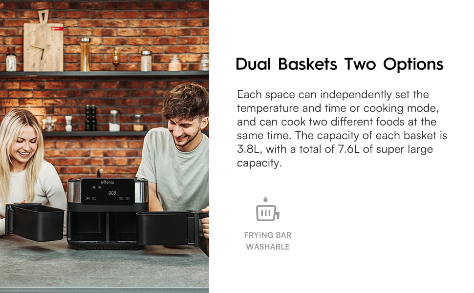 ULTENIC K20 - Dual Air Fryer - 3.8L*2 Air Fryer With Double - Independent Cooking & Sync Finish - Online Recipes - Digital Display With 6 Presets - 2850W -Kitchen Appliances Discounts AAHKMJXYDAFdJAOAIMEbOAchD3VsGnPiUjyg6RW bZeRtuj5QN2gOydK3p7mW8RWp1LZpfv30XHrzJ8xIeq ntARD JDPb7nSj3T2ayHkYFIHw==