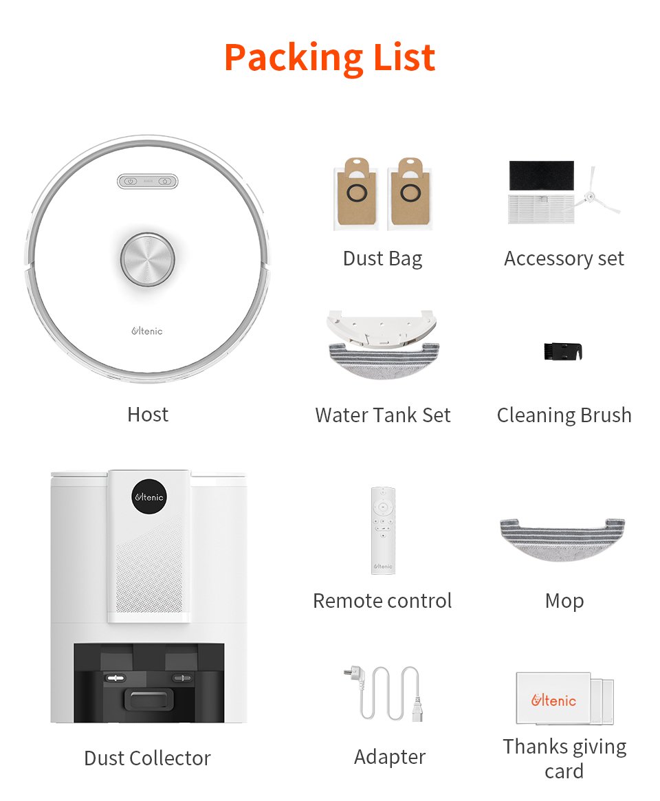 ULTENIC T10 - Robot Vacuum Cleaner With Mop - Self-empty Base - 3000Pa - Laser Navigation - Wi-Fi Connected/App Control -Home Appliances Store AAHKMJXYDAFdJAOAIMEbOAchD3VsGnPiUjyg6RW