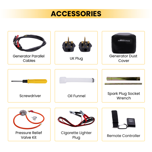 Portable Petrol Generator Inverter Dual Fuel LPG 3500W Camping Electric Start -13