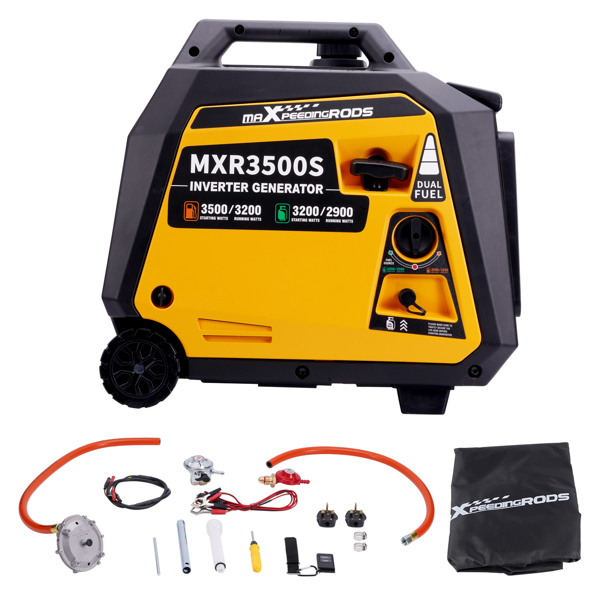 Portable Petrol Generator Inverter Dual Fuel LPG 3500W Camping Electric Start -8