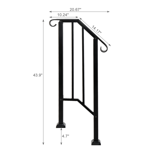 Matte Black Handrail Image 4