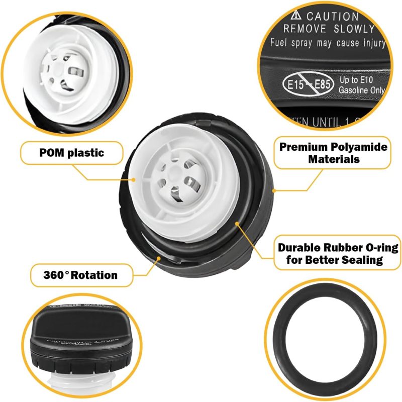 Détail du joint O-ring - Matériau POM polyamide - Rotation 360° - Compatible essence jusqu'à E10