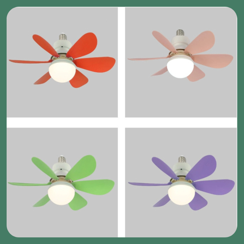 Ventilateur lumineux avec télécommande et pales colorées - détail
