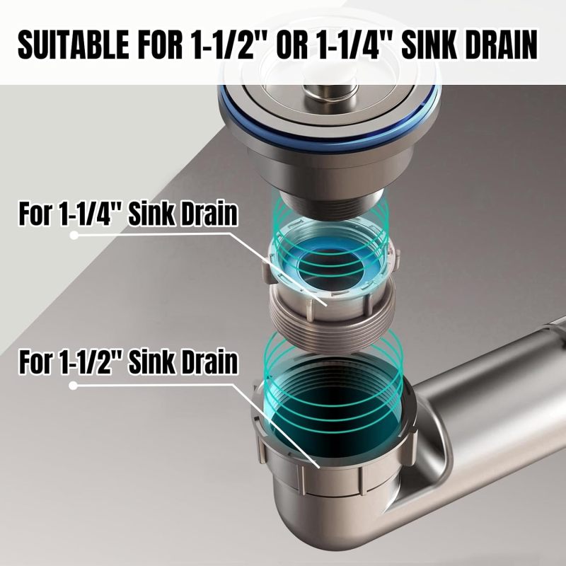 Kit complet - Composants pour évier double bac - Installation facile