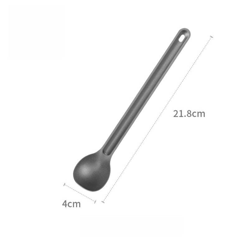 Cuillère longue titane avec sachet lyophilisé randonnée