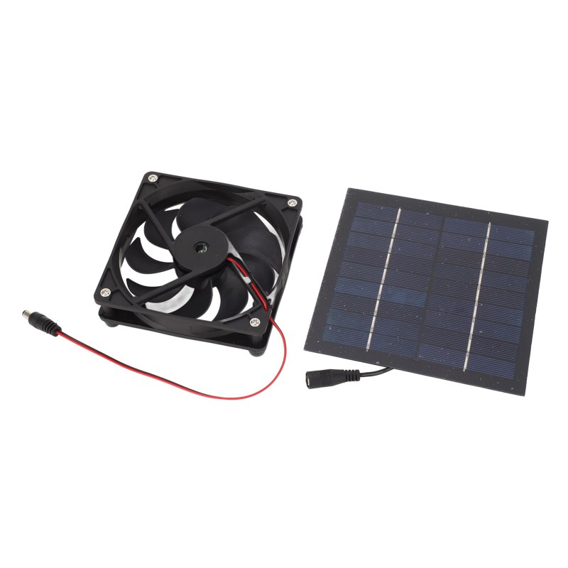 Kit ventilateur solaire Irovami - détail ventilateur avec grille de protection