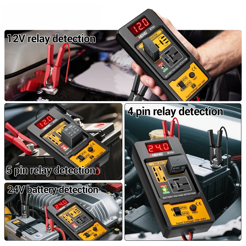 Testeur de relais automobile 12V 24V avec écran LCD - détail