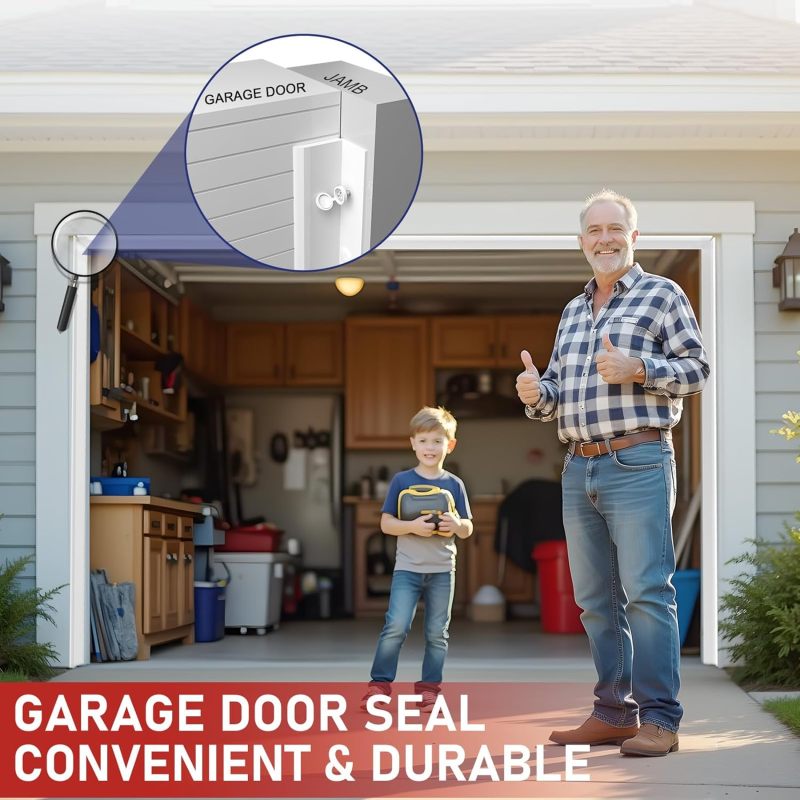 Installation facile du joint de porte de garage avec adhésif