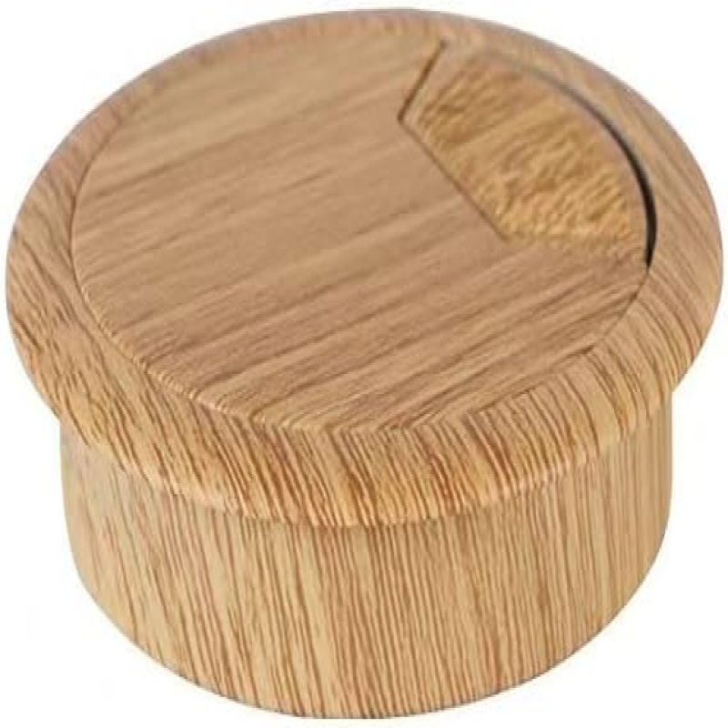 Lot de 2 cache-câbles de bureau en bois Beyamis - gestionnaire de câbles 50mm