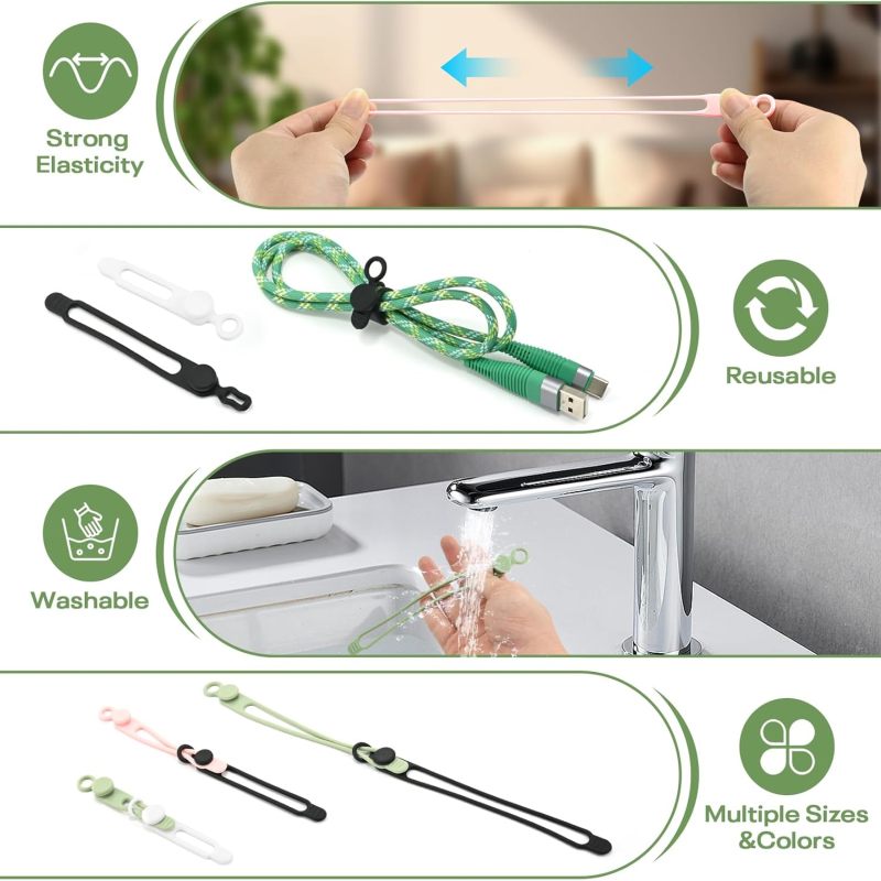 Utilisation des attaches câbles silicone pour organiser chargeurs et cordons