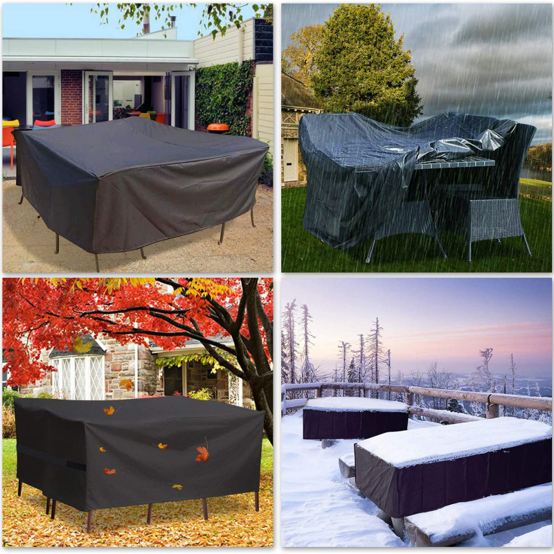 Irovami housse meubles jardin 200x160x70cm 420D Oxford imperméable vue générale