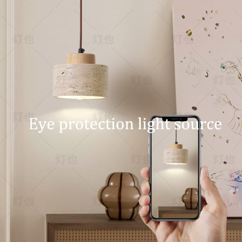 Lustre suspendu en pierre naturelle pour salle à manger