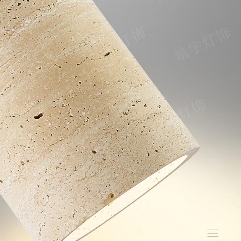 Lustre design pierre naturelle pour îlot de cuisine