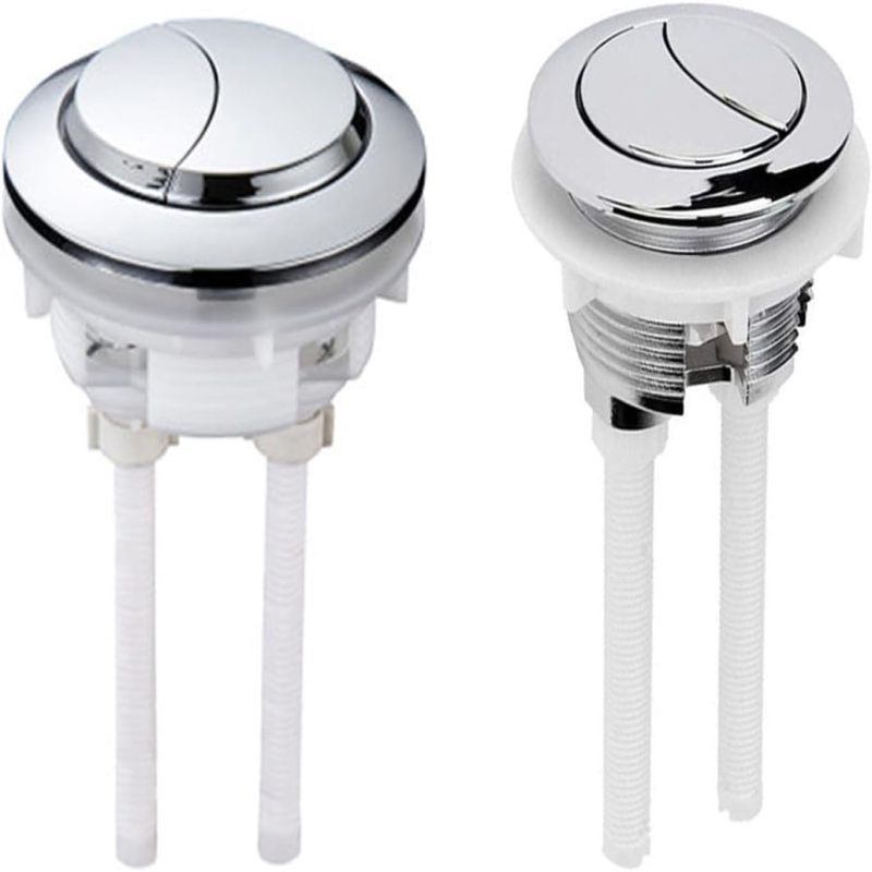 Bouton de chasse d'eau rond double pression - vue d'ensemble