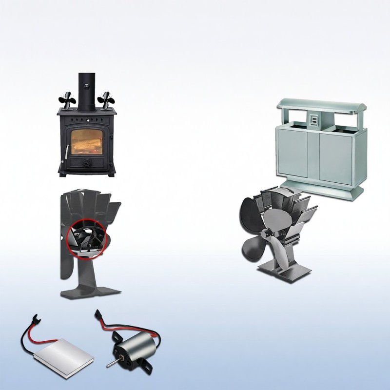 Kit de réparation pour ventilateur de cheminée Irovami - vue complète