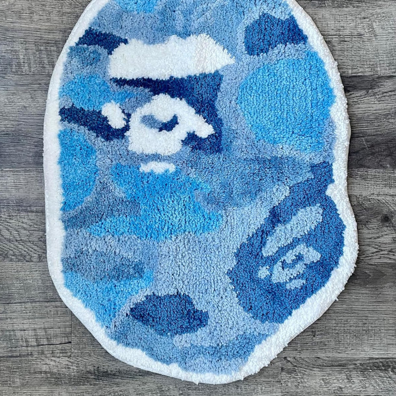 Détail du tapis camouflage poudré Beyamis
