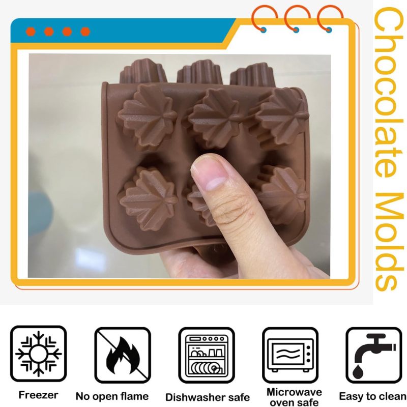 Chocolates con forma de hoja de arce - Ejemplo