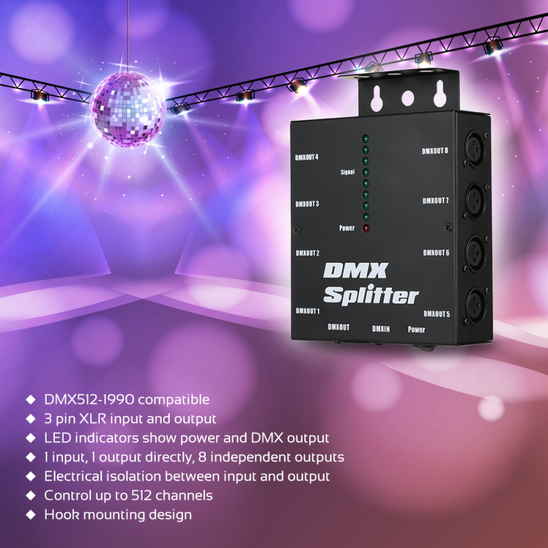 Répartiteur optique DMX512 Irovami - détail