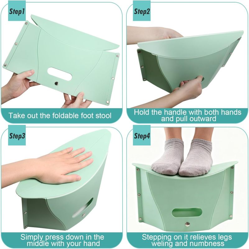 Pouf pliable compact pour camping et avion - repose-pieds de voyage