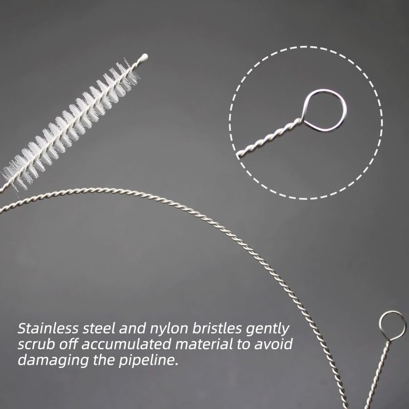 Cabezals de cepillo de 12 mm y 6 mm - Nylon suave - Limpieza de tubos médicos