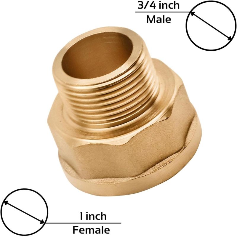 Détail adaptateur laiton 3/4 x 1 - Filetage NPT - Construction robuste
