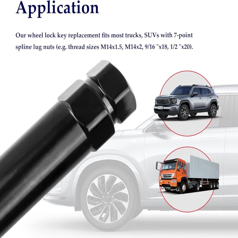 Liste des applications : camions et SUV avec écrous M14x1.5, M14x2, etc.