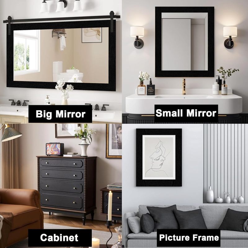 Applications : grand miroir, petit miroir, meuble, cadre photo
