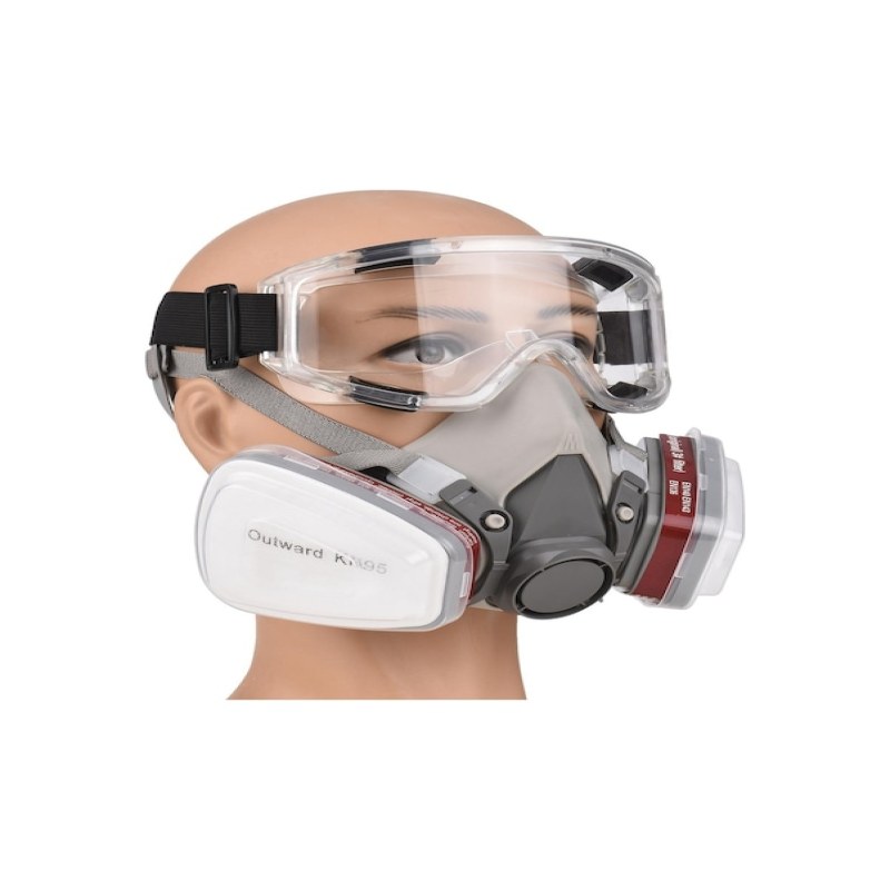 Masque anti-poussière 6200 avec lunettes de protection