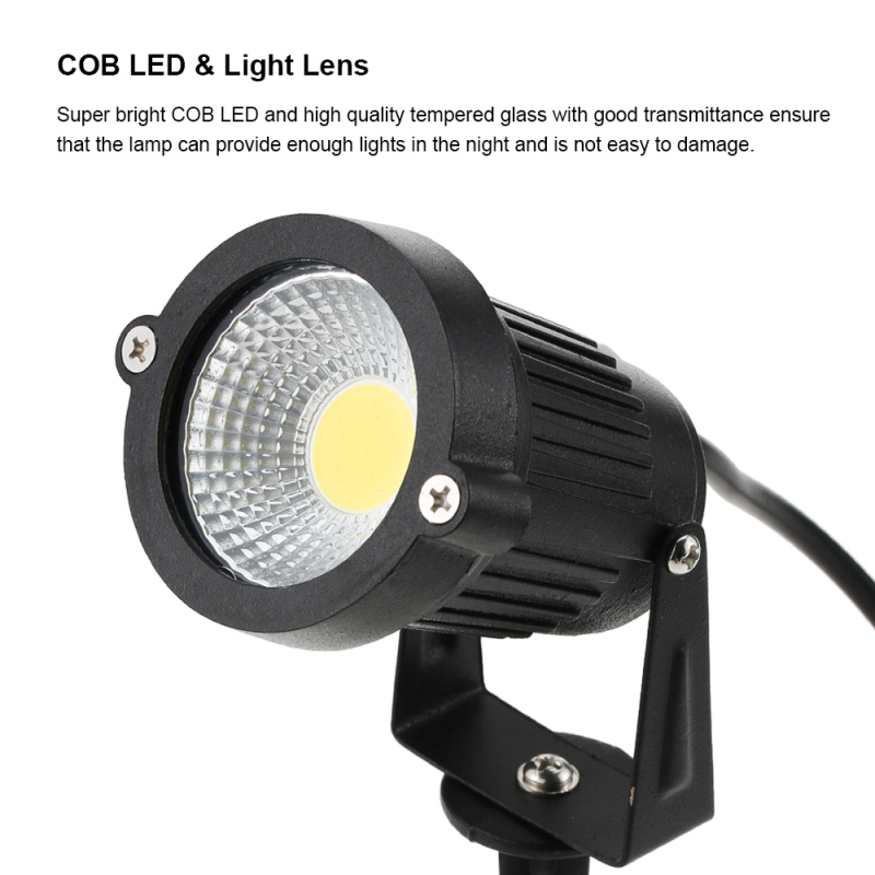 Lot de 4 lampes jardin COB LED - vue d'ensemble