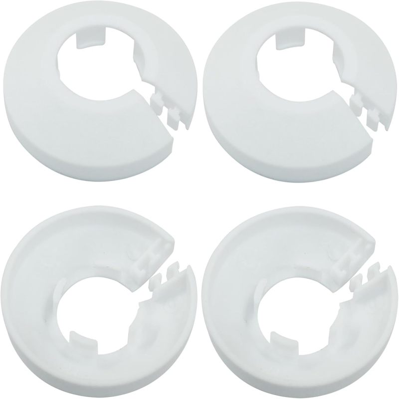 Lot de 4 caches-tuyaux décoratifs Irovami en PP blanc - vue d'ensemble