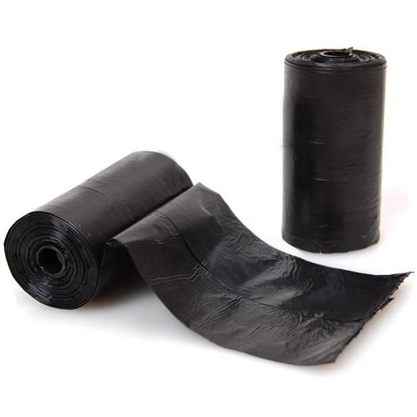 20 rouleaux animal noir sacs chien chat ramasser sac propre