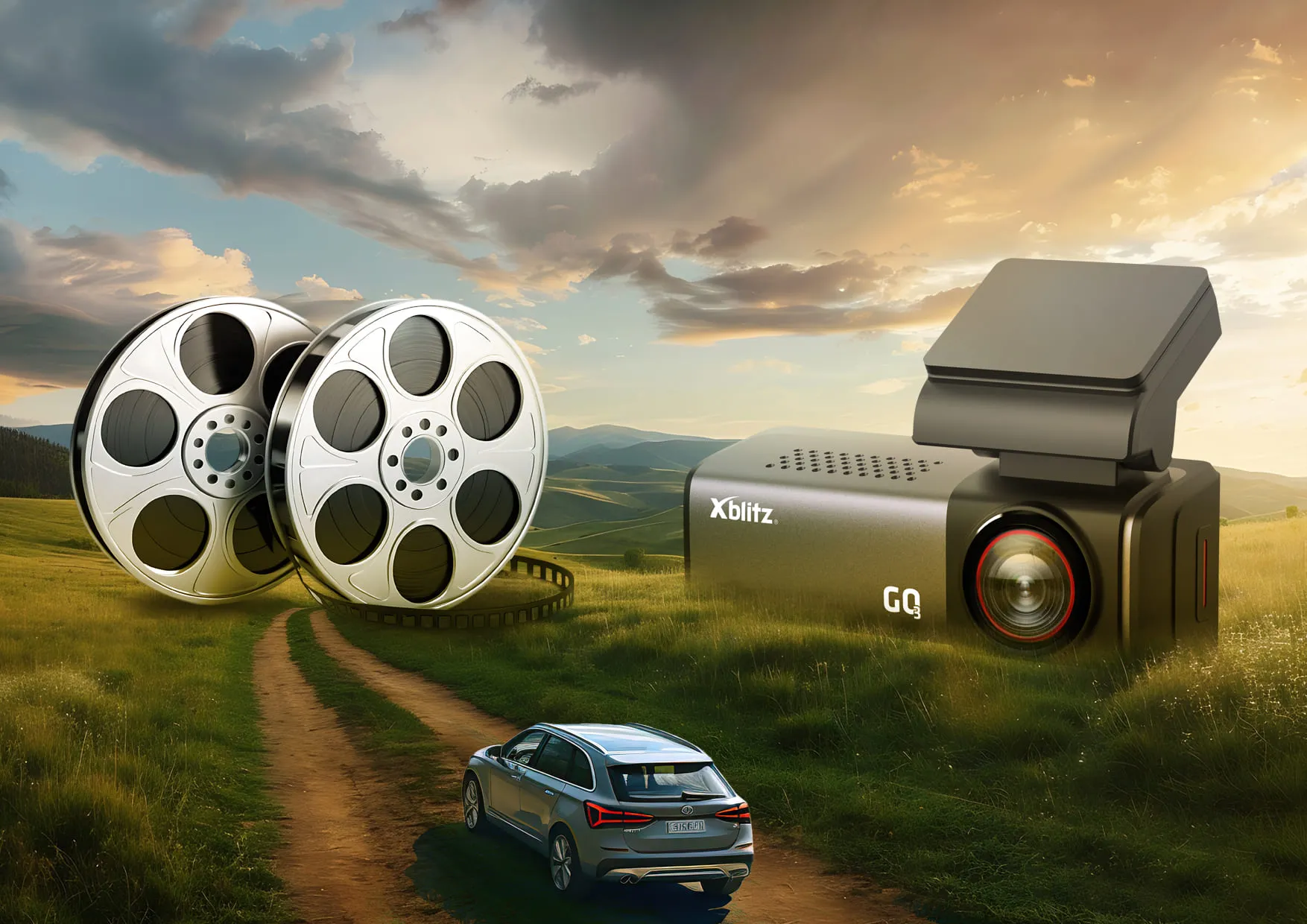 Xblitz GO3 – kamera samochodowa UHD 4K Z GPS i WI-FI