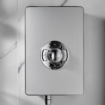 Triton Aspirante Electric Shower - Brushed Steel 9.5kW -Home Sale Shop