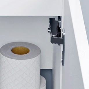 White gloss luxurious soft close hinged doors