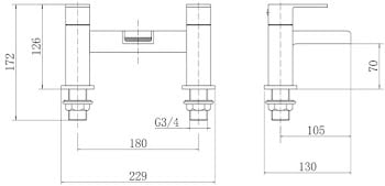 Architeckt Dakota Bath Mixer Tap