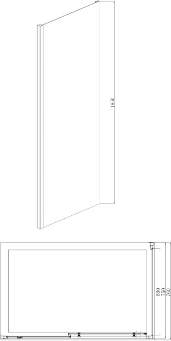 Luxura 760 x 760mm Pivot Shower Door & Side Panel - 6mm Glass