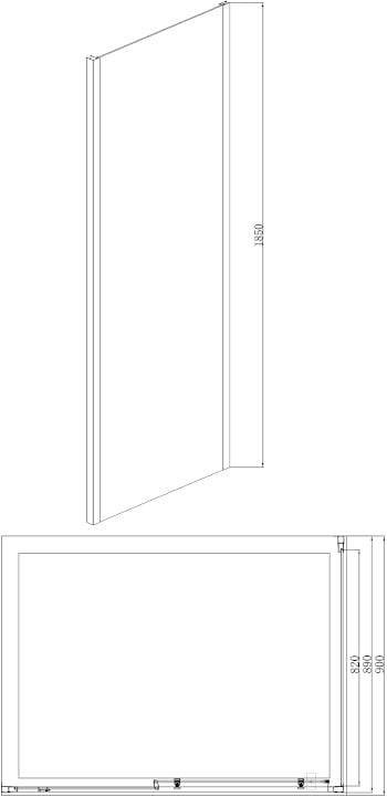 Luxura 900 x 900mm Pivot Shower Door & Side Panel - 6mm Glass with 900 x 900mm Tray