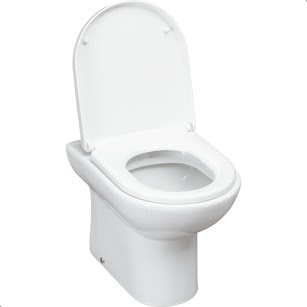 Cloakroom suite soft close toilet seat