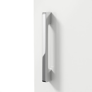 White gloss contemporary chrome handle