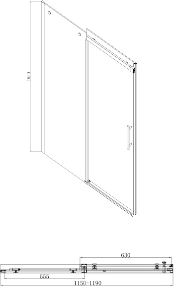 diamond-1200mm-x-800mm-frameless-sliding-shower-door-side-panel-8mm-glass