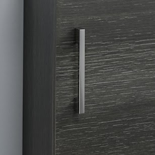 Charcoal grey contemporary chrome handle