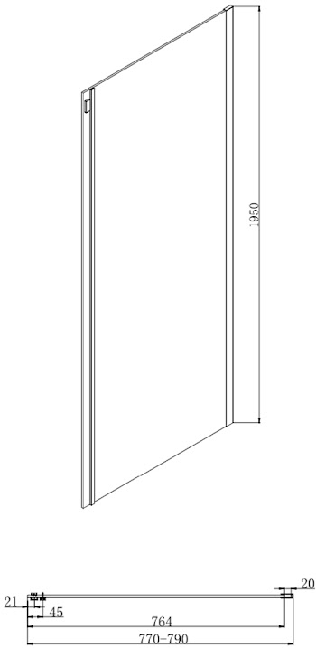 diamond-1000mm-x-800mm-frameless-sliding-shower-door-side-panel-8mm-glass