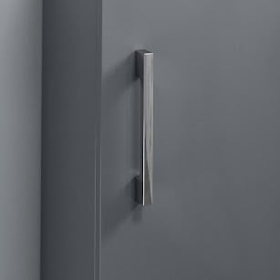 Grey gloss contemporary chrome handle
